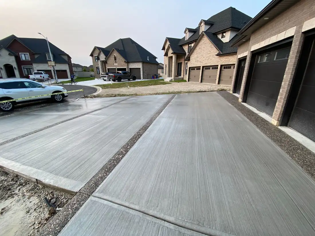 Two new concrete driveways